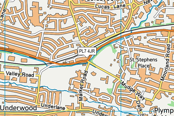 PL7 4JR map - OS VectorMap District (Ordnance Survey)