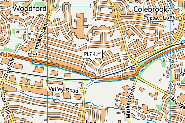 PL7 4JY map - OS VectorMap District (Ordnance Survey)
