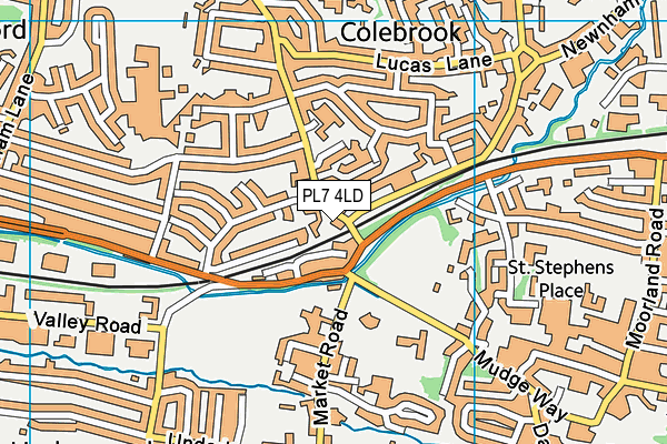 PL7 4LD map - OS VectorMap District (Ordnance Survey)