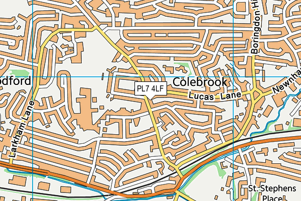 PL7 4LF map - OS VectorMap District (Ordnance Survey)