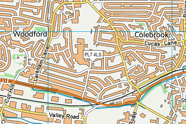 PL7 4LS map - OS VectorMap District (Ordnance Survey)