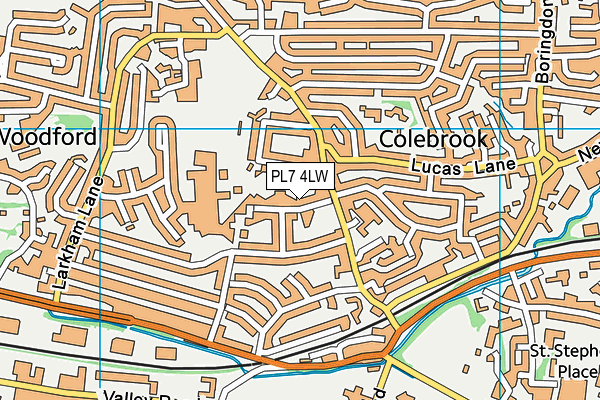 PL7 4LW map - OS VectorMap District (Ordnance Survey)