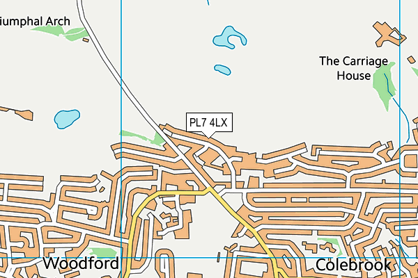 PL7 4LX map - OS VectorMap District (Ordnance Survey)