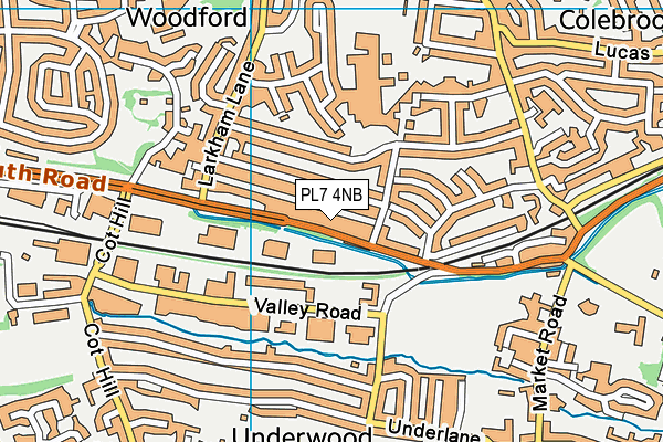 PL7 4NB map - OS VectorMap District (Ordnance Survey)