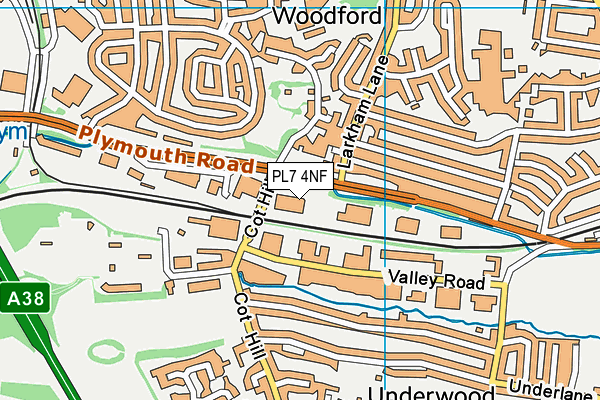 PL7 4NF map - OS VectorMap District (Ordnance Survey)