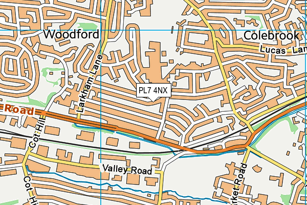 PL7 4NX map - OS VectorMap District (Ordnance Survey)