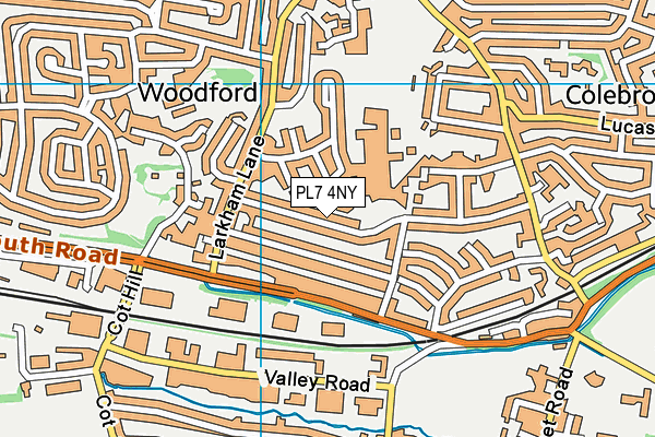 PL7 4NY map - OS VectorMap District (Ordnance Survey)