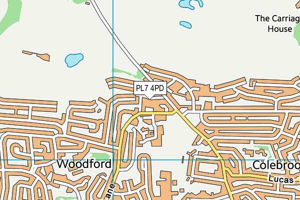 PL7 4PD map - OS VectorMap District (Ordnance Survey)