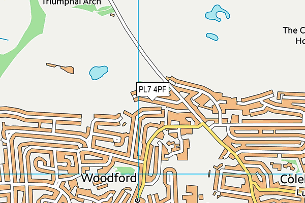 PL7 4PF map - OS VectorMap District (Ordnance Survey)