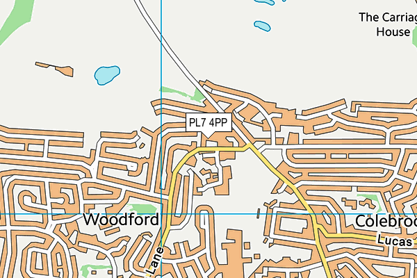 PL7 4PP map - OS VectorMap District (Ordnance Survey)