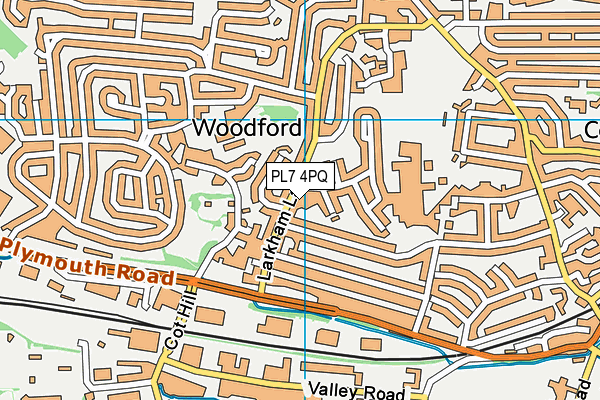 PL7 4PQ map - OS VectorMap District (Ordnance Survey)