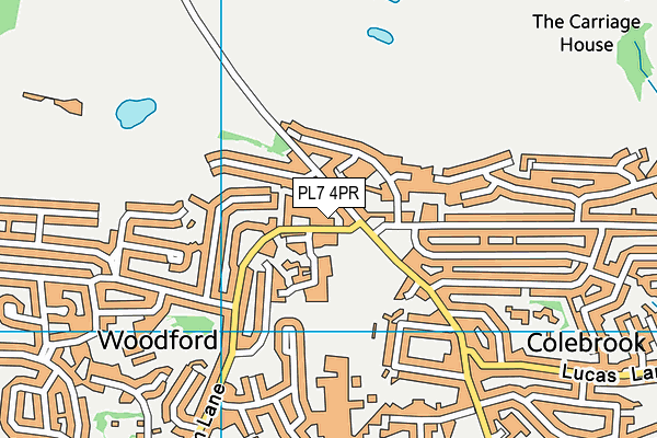 PL7 4PR map - OS VectorMap District (Ordnance Survey)