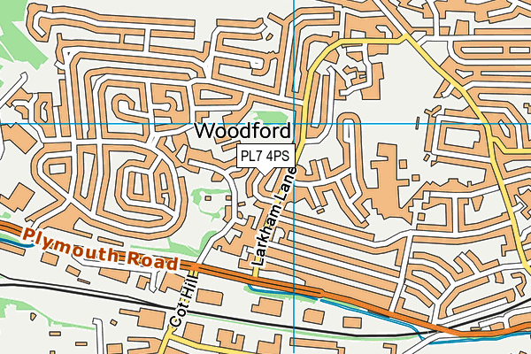 PL7 4PS map - OS VectorMap District (Ordnance Survey)