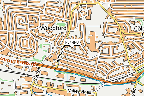 PL7 4PU map - OS VectorMap District (Ordnance Survey)