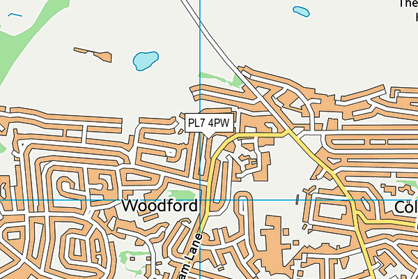 PL7 4PW map - OS VectorMap District (Ordnance Survey)