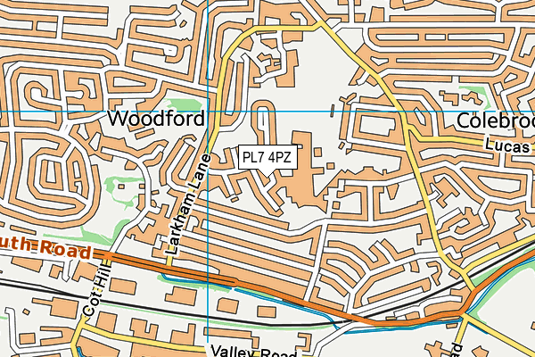 PL7 4PZ map - OS VectorMap District (Ordnance Survey)