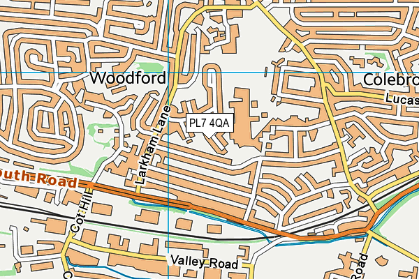 PL7 4QA map - OS VectorMap District (Ordnance Survey)