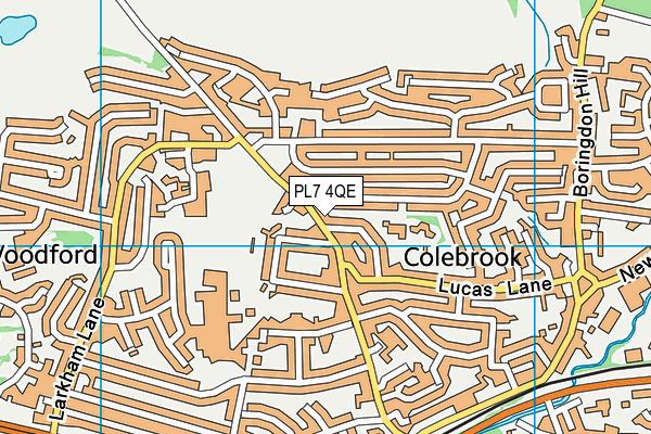 PL7 4QE map - OS VectorMap District (Ordnance Survey)