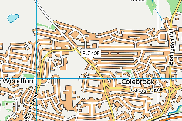 PL7 4QF map - OS VectorMap District (Ordnance Survey)