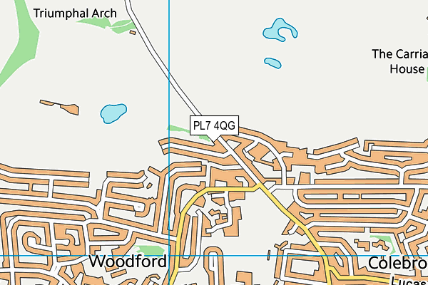 PL7 4QG map - OS VectorMap District (Ordnance Survey)