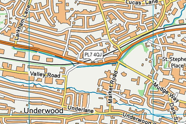 PL7 4QJ map - OS VectorMap District (Ordnance Survey)