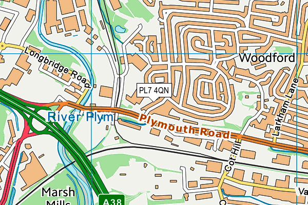 PL7 4QN map - OS VectorMap District (Ordnance Survey)