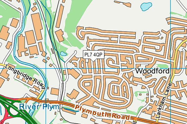 PL7 4QP map - OS VectorMap District (Ordnance Survey)