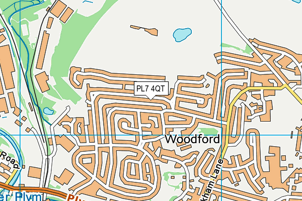 PL7 4QT map - OS VectorMap District (Ordnance Survey)