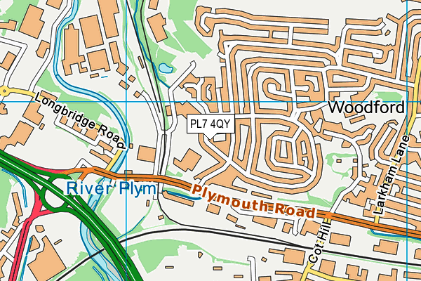 PL7 4QY map - OS VectorMap District (Ordnance Survey)