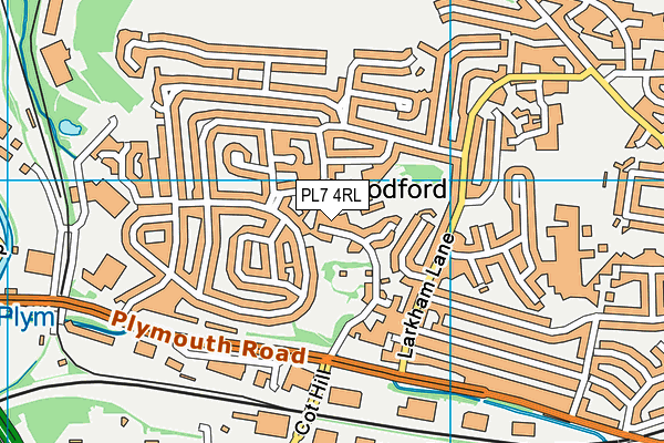 PL7 4RL map - OS VectorMap District (Ordnance Survey)