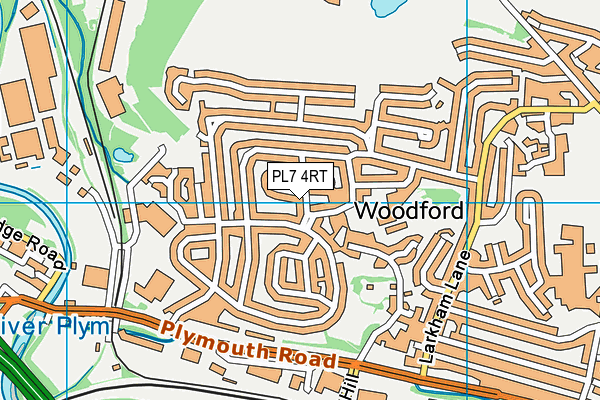 PL7 4RT map - OS VectorMap District (Ordnance Survey)