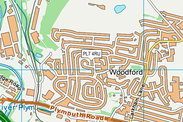 PL7 4RU map - OS VectorMap District (Ordnance Survey)