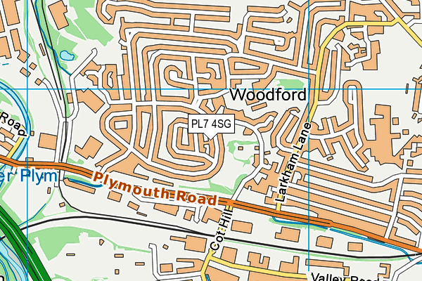 PL7 4SG map - OS VectorMap District (Ordnance Survey)