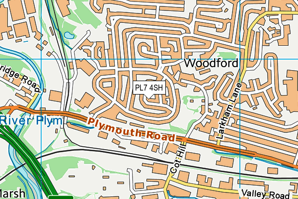 PL7 4SH map - OS VectorMap District (Ordnance Survey)