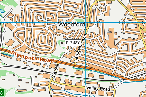 PL7 4SY map - OS VectorMap District (Ordnance Survey)