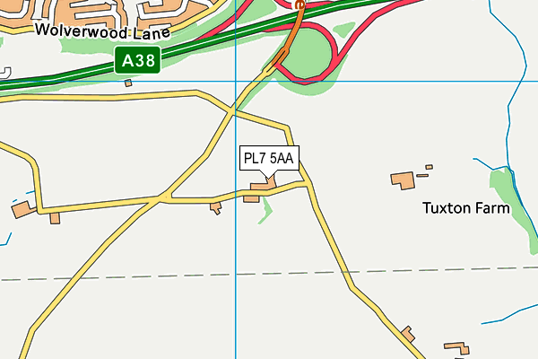 PL7 5AA map - OS VectorMap District (Ordnance Survey)