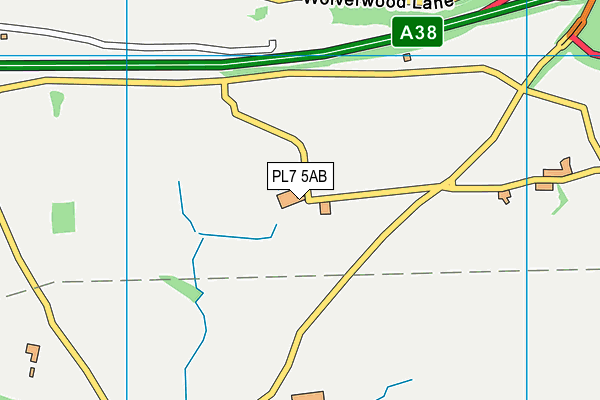 PL7 5AB map - OS VectorMap District (Ordnance Survey)