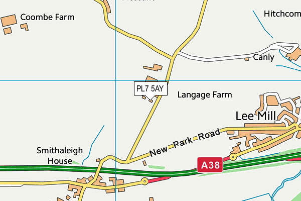 PL7 5AY map - OS VectorMap District (Ordnance Survey)