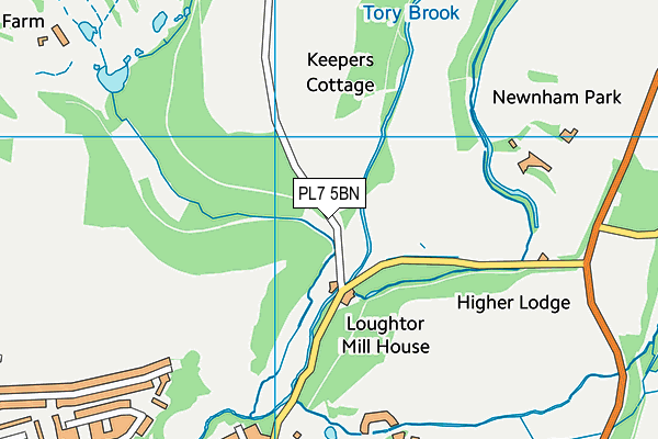 Newnham Park  map (PL7 5BN) - OS VectorMap District (Ordnance Survey)