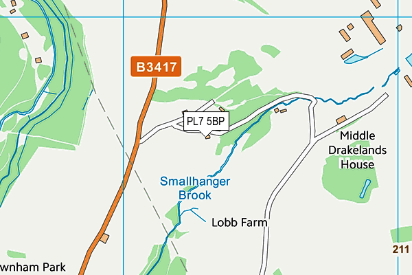 PL7 5BP map - OS VectorMap District (Ordnance Survey)