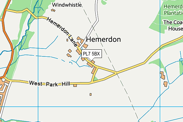 PL7 5BX map - OS VectorMap District (Ordnance Survey)