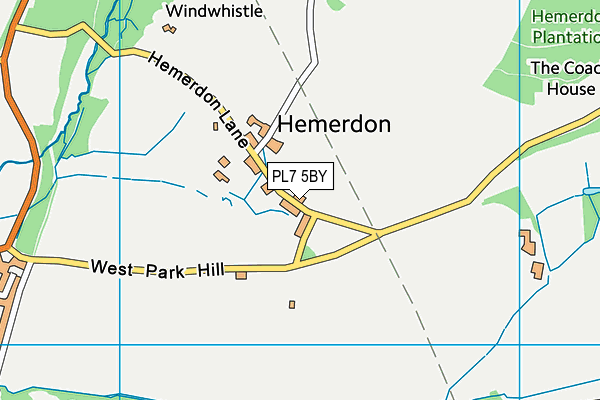 PL7 5BY map - OS VectorMap District (Ordnance Survey)