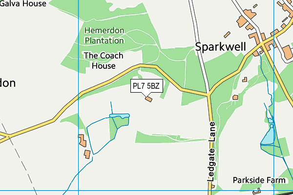 PL7 5BZ map - OS VectorMap District (Ordnance Survey)