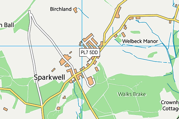 Sparkwell All Saints Primary School map (PL7 5DD) - OS VectorMap District (Ordnance Survey)