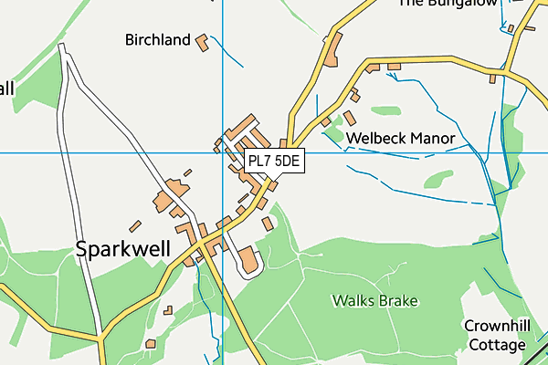 PL7 5DE map - OS VectorMap District (Ordnance Survey)