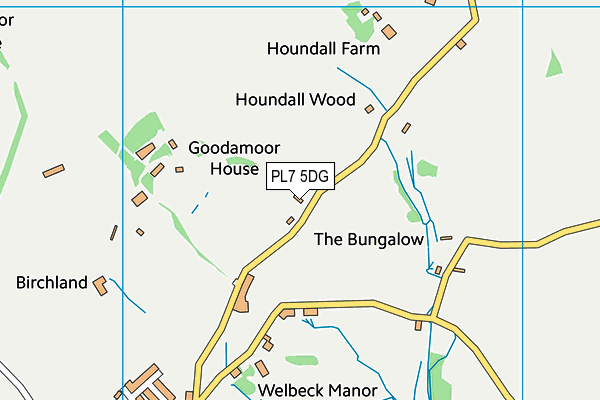 PL7 5DG map - OS VectorMap District (Ordnance Survey)