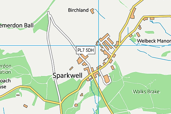 PL7 5DH map - OS VectorMap District (Ordnance Survey)