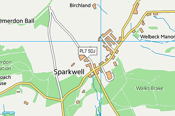 PL7 5DJ map - OS VectorMap District (Ordnance Survey)