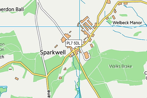 PL7 5DL map - OS VectorMap District (Ordnance Survey)