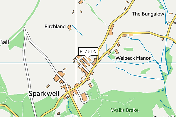 PL7 5DN map - OS VectorMap District (Ordnance Survey)